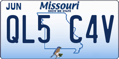 MO license plate QL5C4V