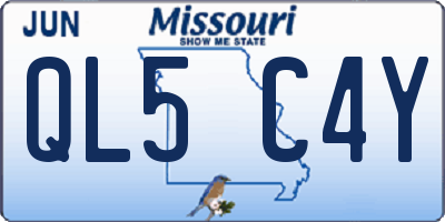 MO license plate QL5C4Y