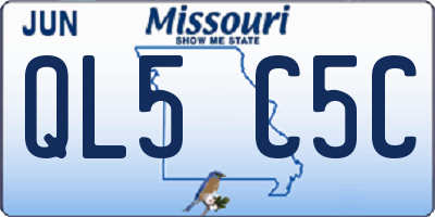 MO license plate QL5C5C
