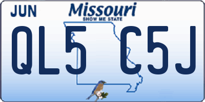 MO license plate QL5C5J