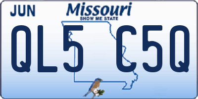 MO license plate QL5C5Q