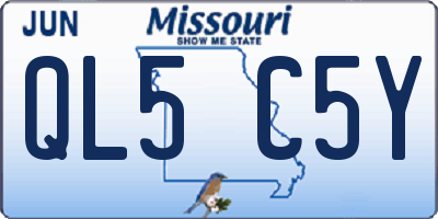 MO license plate QL5C5Y