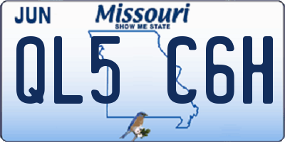 MO license plate QL5C6H