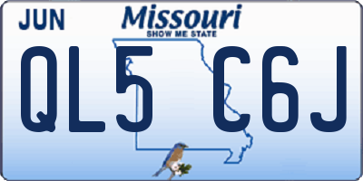 MO license plate QL5C6J
