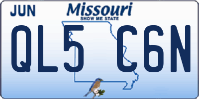 MO license plate QL5C6N