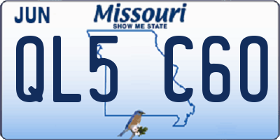 MO license plate QL5C6O