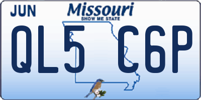 MO license plate QL5C6P