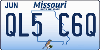MO license plate QL5C6Q