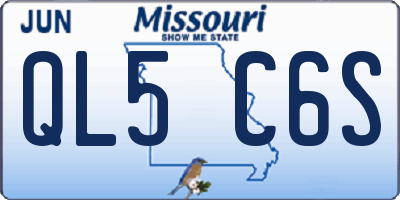 MO license plate QL5C6S