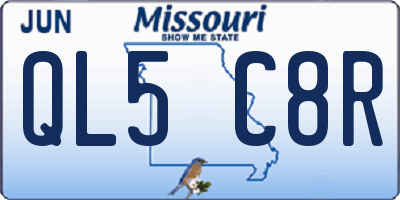 MO license plate QL5C8R