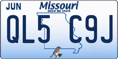 MO license plate QL5C9J