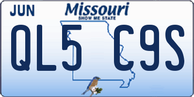 MO license plate QL5C9S