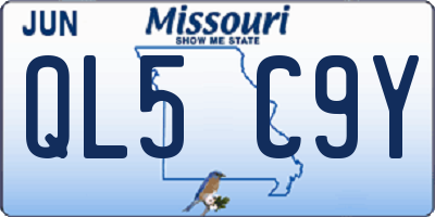 MO license plate QL5C9Y