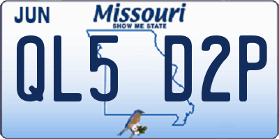 MO license plate QL5D2P