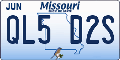 MO license plate QL5D2S