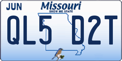 MO license plate QL5D2T