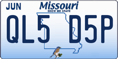 MO license plate QL5D5P