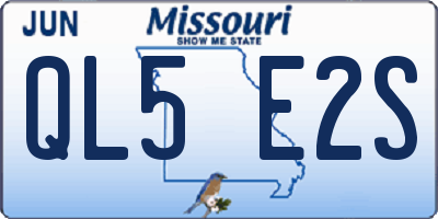 MO license plate QL5E2S