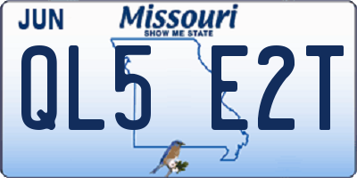 MO license plate QL5E2T