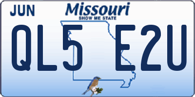 MO license plate QL5E2U