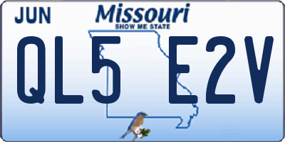 MO license plate QL5E2V