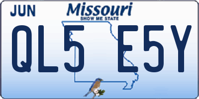 MO license plate QL5E5Y