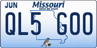 MO license plate QL5G0O