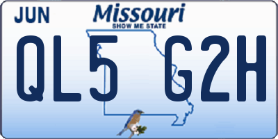 MO license plate QL5G2H