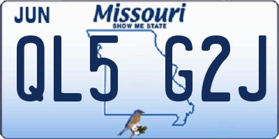 MO license plate QL5G2J