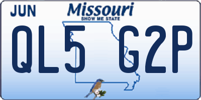 MO license plate QL5G2P