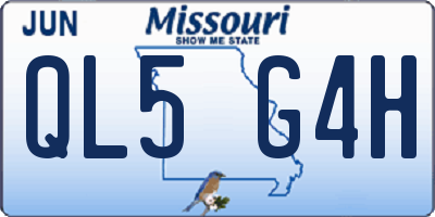 MO license plate QL5G4H