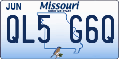 MO license plate QL5G6Q