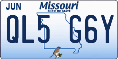 MO license plate QL5G6Y