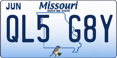MO license plate QL5G8Y
