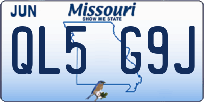 MO license plate QL5G9J