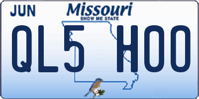 MO license plate QL5H0O