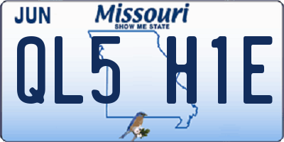 MO license plate QL5H1E