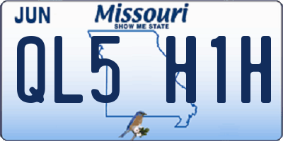 MO license plate QL5H1H