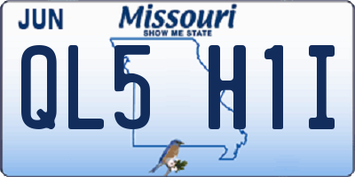 MO license plate QL5H1I