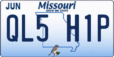 MO license plate QL5H1P