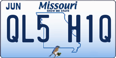 MO license plate QL5H1Q
