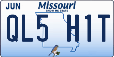 MO license plate QL5H1T