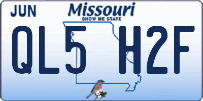 MO license plate QL5H2F