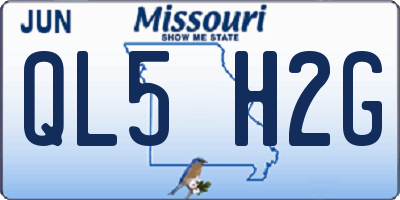 MO license plate QL5H2G