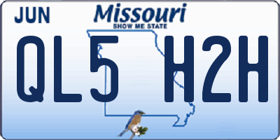 MO license plate QL5H2H