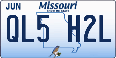 MO license plate QL5H2L
