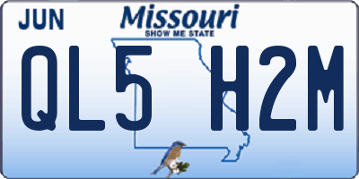 MO license plate QL5H2M