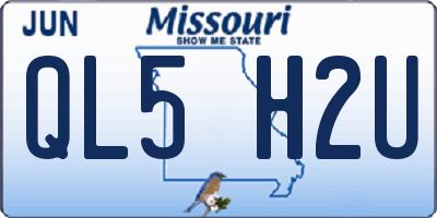 MO license plate QL5H2U