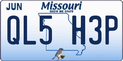 MO license plate QL5H3P