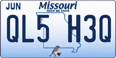 MO license plate QL5H3Q